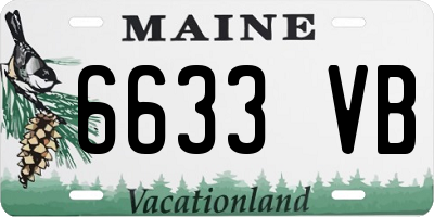 ME license plate 6633VB