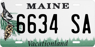 ME license plate 6634SA