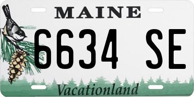 ME license plate 6634SE