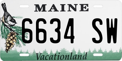 ME license plate 6634SW