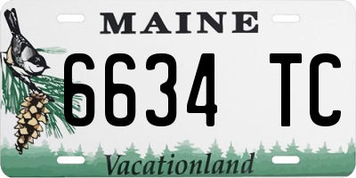 ME license plate 6634TC