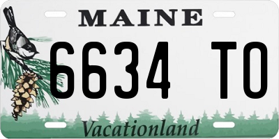 ME license plate 6634TO
