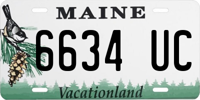 ME license plate 6634UC