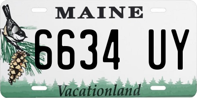 ME license plate 6634UY