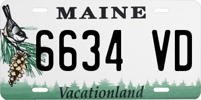 ME license plate 6634VD