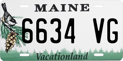 ME license plate 6634VG