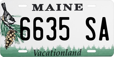 ME license plate 6635SA