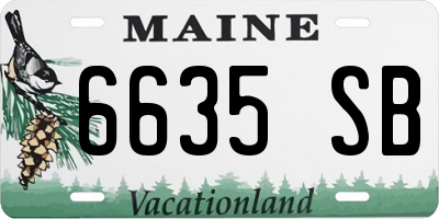 ME license plate 6635SB