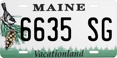 ME license plate 6635SG