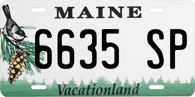 ME license plate 6635SP