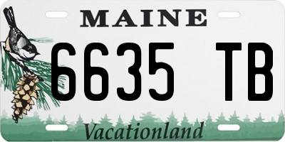 ME license plate 6635TB