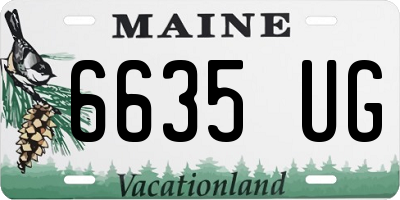 ME license plate 6635UG