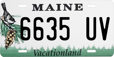ME license plate 6635UV