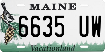 ME license plate 6635UW