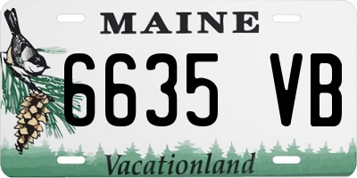 ME license plate 6635VB