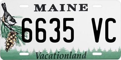 ME license plate 6635VC