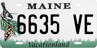 ME license plate 6635VE