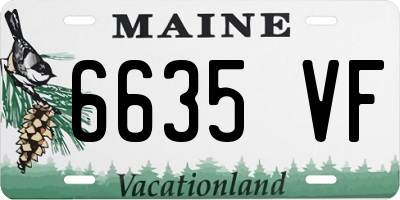 ME license plate 6635VF