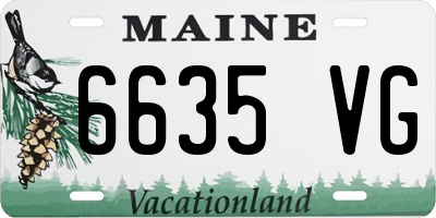 ME license plate 6635VG