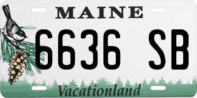 ME license plate 6636SB