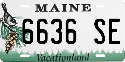 ME license plate 6636SE