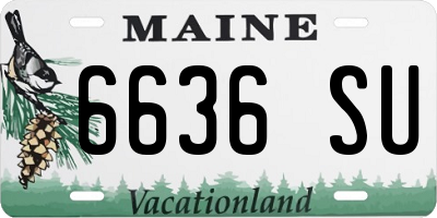ME license plate 6636SU