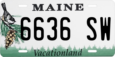 ME license plate 6636SW