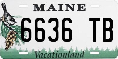 ME license plate 6636TB