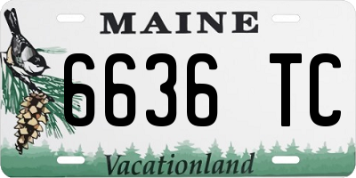 ME license plate 6636TC