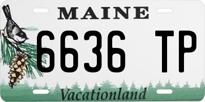ME license plate 6636TP