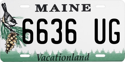 ME license plate 6636UG