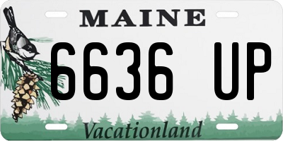 ME license plate 6636UP