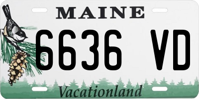 ME license plate 6636VD