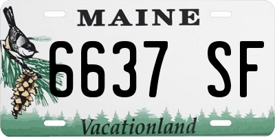 ME license plate 6637SF