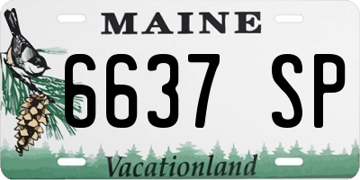 ME license plate 6637SP