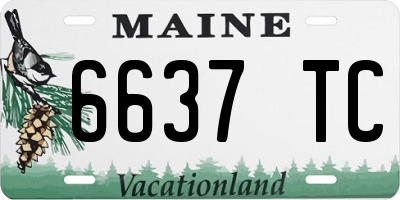 ME license plate 6637TC