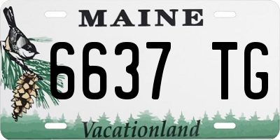 ME license plate 6637TG
