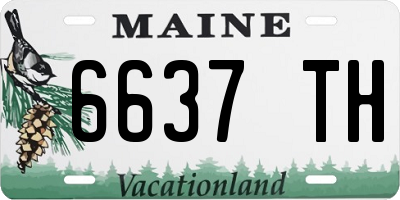 ME license plate 6637TH