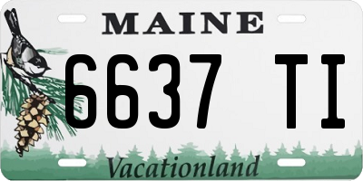ME license plate 6637TI