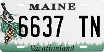ME license plate 6637TN