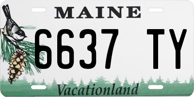 ME license plate 6637TY