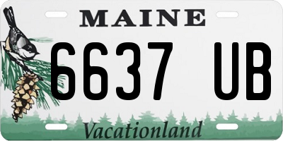 ME license plate 6637UB