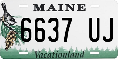ME license plate 6637UJ