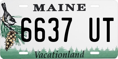 ME license plate 6637UT