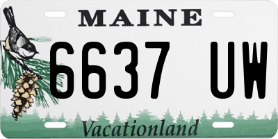 ME license plate 6637UW