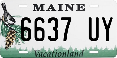 ME license plate 6637UY