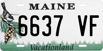 ME license plate 6637VF