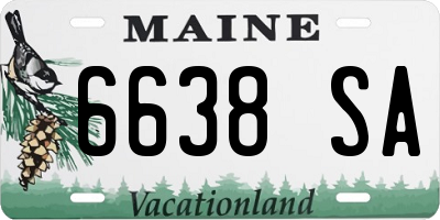 ME license plate 6638SA