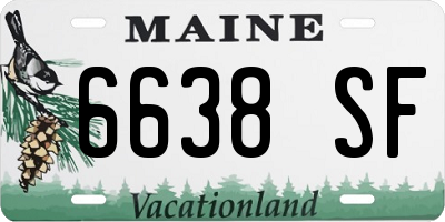 ME license plate 6638SF