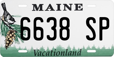 ME license plate 6638SP